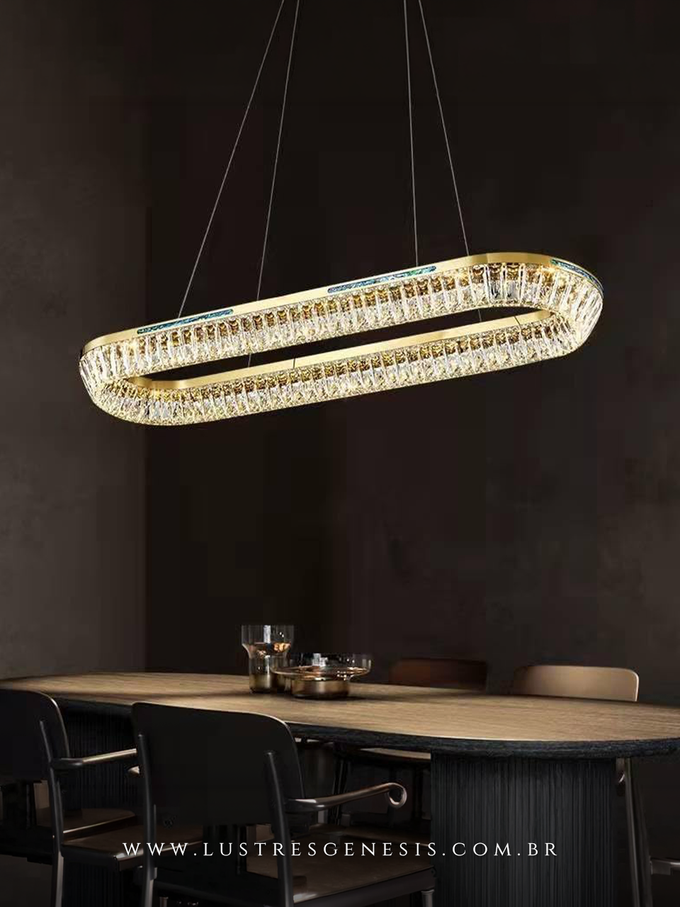 Lumin&aacute;ria de Teto Adah 100W Luz Quente 3000K para Sala